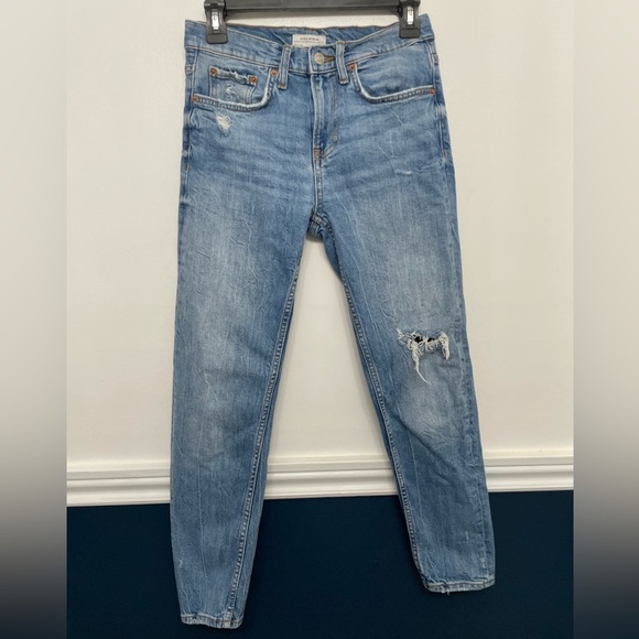 Zara High Rise Ankle Crop Jeans - Picture 1 of 5